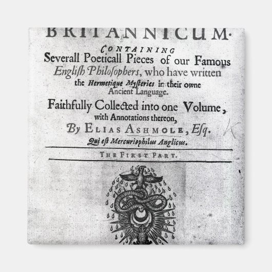 Titlepage 'Theatrum Chemicum Britannicum' Magnet (Vorne)