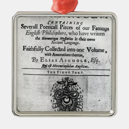 Titlepage 'Theatrum Chemicum Britannicum Silbernes Ornament (Vorne)