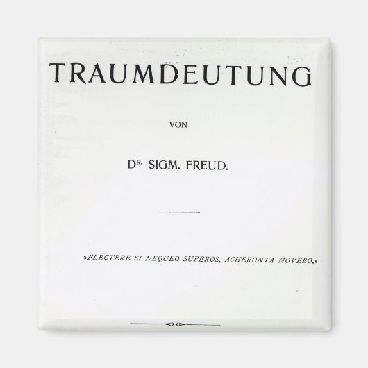 Titlepage to Die Traumdeutung by Sigmund Freud Magnet (Vorne)
