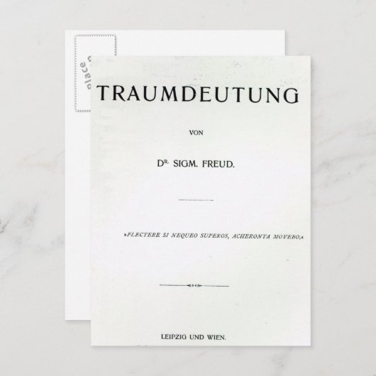 Titlepage to Die Traumdeutung by Sigmund Freud Postkarte (Vorne/Hinten)