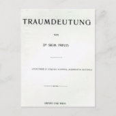 Titlepage to Die Traumdeutung by Sigmund Freud Postkarte (Vorderseite)