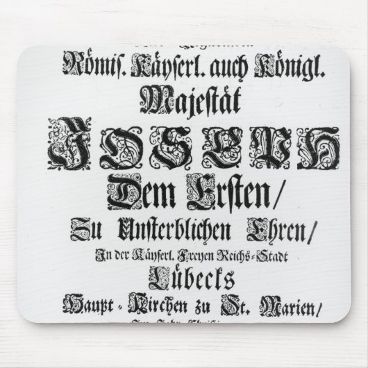 Titlepage von Abendmusik, 1705 Mousepad (Vorne)
