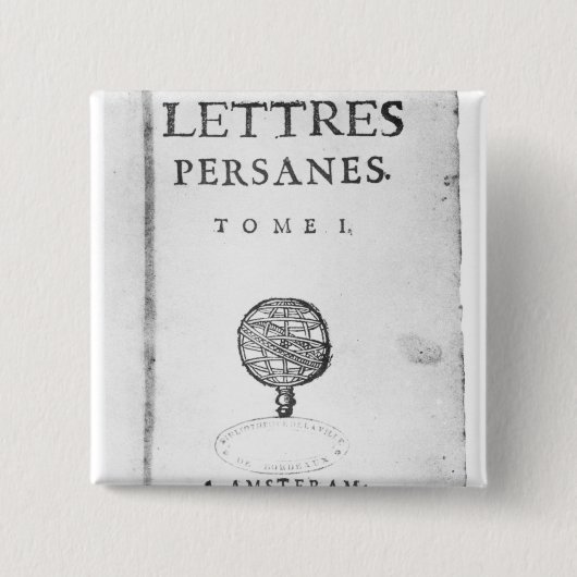 Titlepage von 'Les Lettres Persanes Button (Vorderseite)