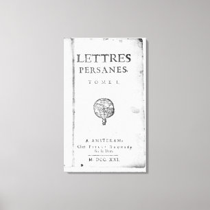 Titlepage von 'Les Lettres Persanes Leinwanddruck