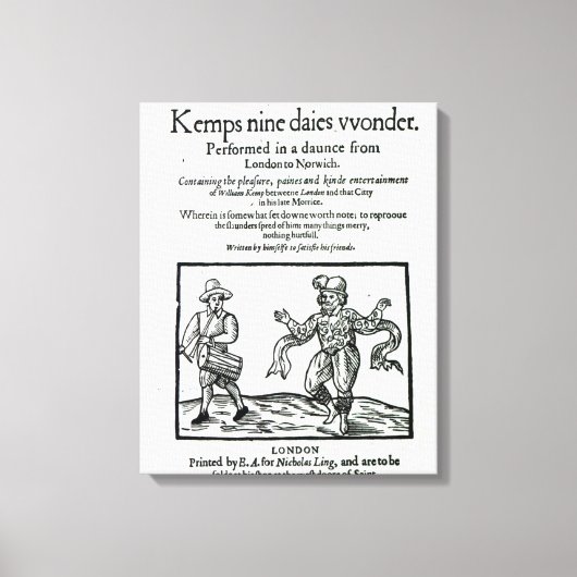 Titlepage zu William Kemp Leinwanddruck (Vorderseite)