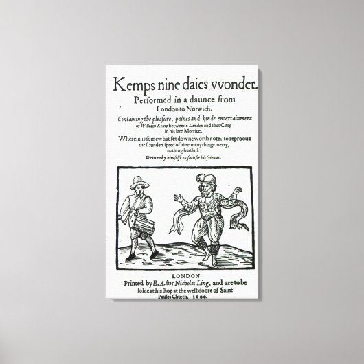Titlepage zu William Kemp Leinwanddruck (Vorderseite)