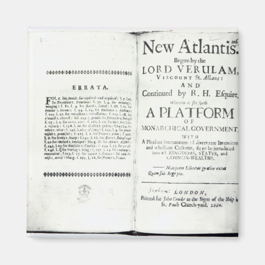 Titlepages zu Francis Bacons Magnet (Vorne)