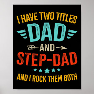 Titles Step Bonus Vater Vathers Day Geburtstagsfes Poster