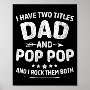 Titles Vater Pop Pop für Großvater Vatertag oder G Poster