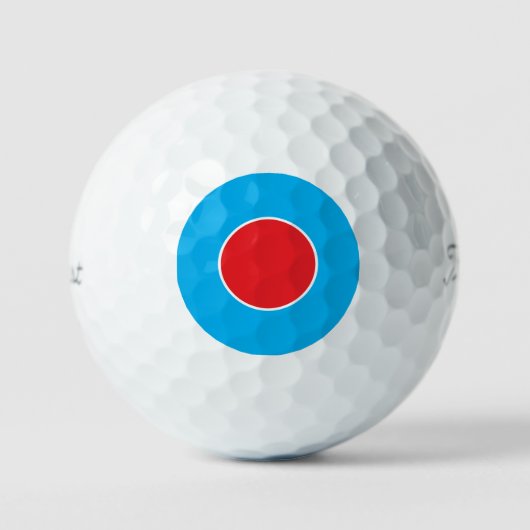 Titlist Golf Balls - STRIKE ZONE - blau & rot Golfball (Vorderseite)