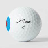 Titlist Golf Balls - STRIKE ZONE - blau & rot Golfball (Logo)
