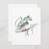 Titmaus-Aquarellfarbenkarte (Vorne/Hinten)