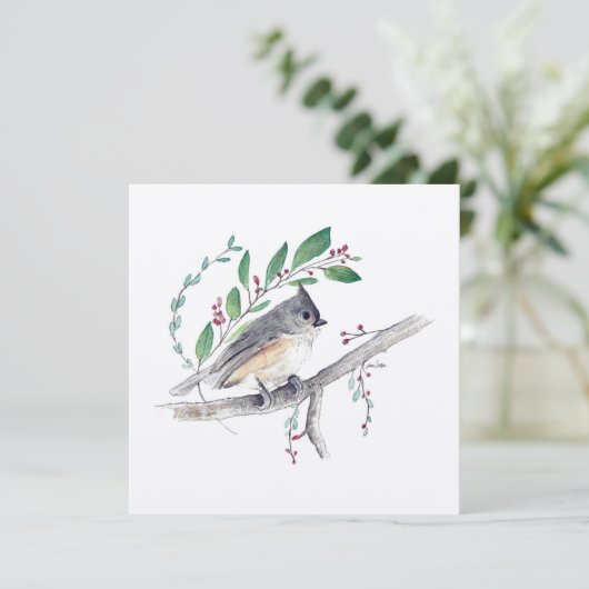 Titmaus Bird Art (Stehend Vorderseite)