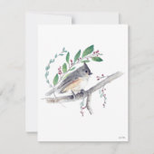 Titmaus Bird Art Feiertagskarte (Vorderseite)