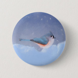 Titmausmalerei - Niedliche Original Hundkunst Button