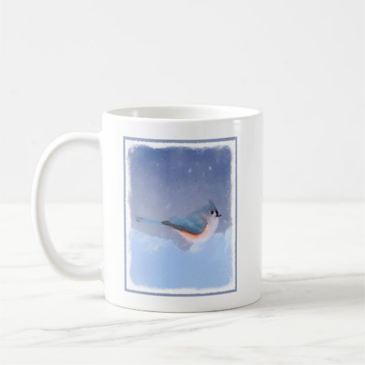 Titmausmalerei - Niedliche Original Hundkunst Kaffeetasse (Links)