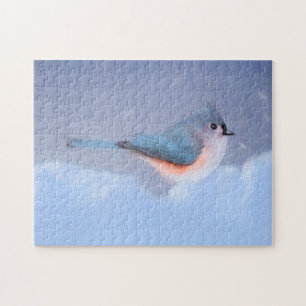Titmausmalerei - Niedliche Original Hundkunst Puzzle