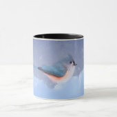 Titmausmalerei - Niedliche Original Hundkunst Tasse (Zentrum)