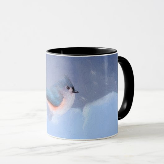 Titmausmalerei - Niedliche Original Hundkunst Tasse (VorderseiteRechts)