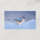 Titmausmalerei - Niedliche Original Hundkunst Visitenkarte (Rückseite)