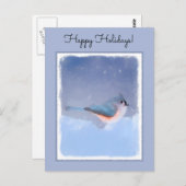 Titmausmalerei - Original Bird Art Postkarte (Vorne/Hinten)