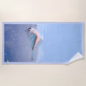 Titmausmalerei - Original Bird Art Strandtuch (Vorderseite)