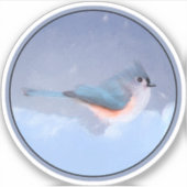Titmausmalerei - Original Wild Bird Art Aufkleber (Vorderseite)