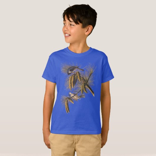 Titmouse Audubon Birds mit Pinecones T-Shirt (Vorne ganz)