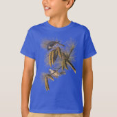 Titmouse Audubon Birds mit Pinecones T-Shirt (Vorderseite)