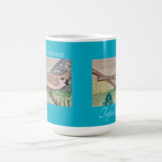 Titmouse Azure blau Kaffeetasse (Mittel)