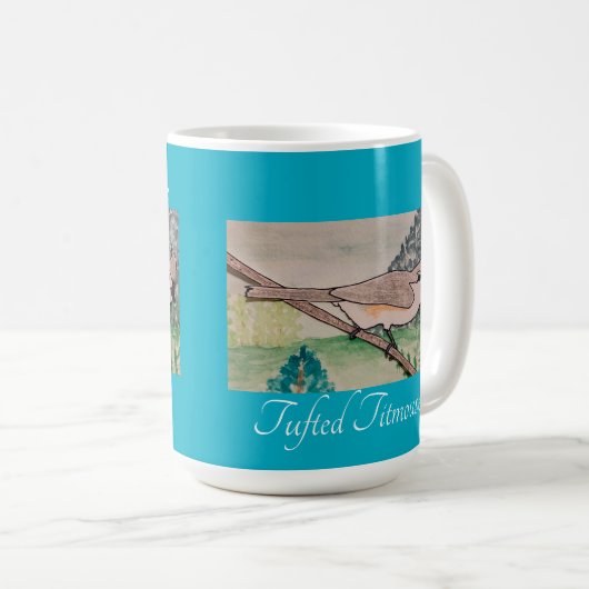 Titmouse Azure blau Kaffeetasse (VorderseiteRechts)