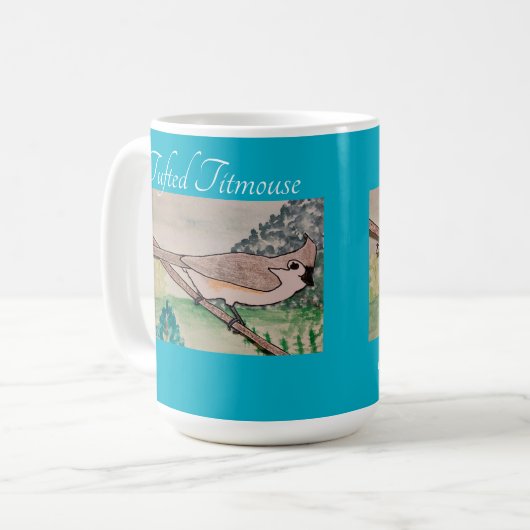 Titmouse Azure blau Kaffeetasse (Vorderseite Links)