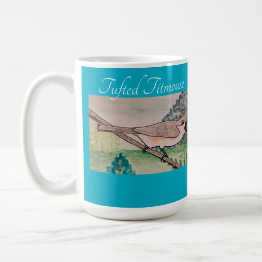 Titmouse Azure blau Kaffeetasse (Links)