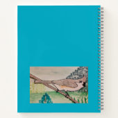 Titmouse Azure blau Notizblock (Rückseite)