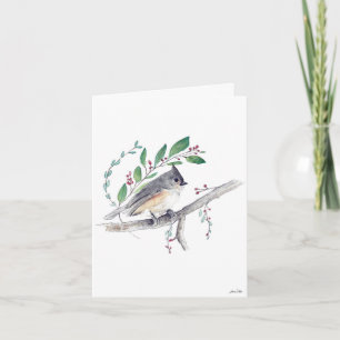 Titmouse Bird Art Card Karte