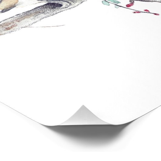 Titmouse Bird Art Foto Print (Ecke)