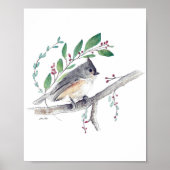 Titmouse Bird Art Print Poster (Vorne)