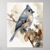 Titmouse Bird Art Print Poster (Vorne)