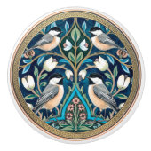 Titmouse Bird Ceramic Pull Knob Keramikknauf (Vorderseite)