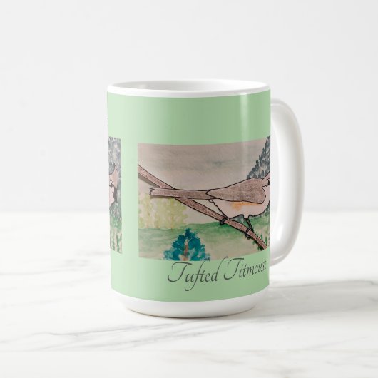 Titmouse blass Green Kaffeetasse (VorderseiteRechts)