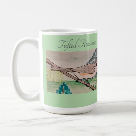 Titmouse blass Green Kaffeetasse (Links)