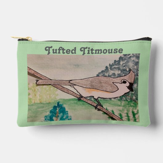 Titmouse blass Green Zubehörtasche (Vorderseite)