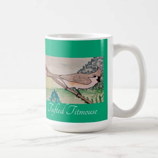 Titmouse Green Blue Kaffeetasse (Rechts)