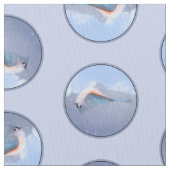 Titmouse in Snow Painting Original Bird Art Stoff (Nahaufnahme)