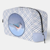 Titmouse in Snow Painting Original Bird Art Waschbeutel (Rechte Ecke)