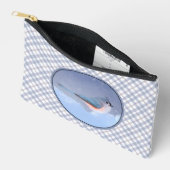 Titmouse in Snow Painting Original Bird Art Zubehörtasche (Offen)