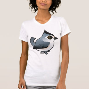 Titmouse Schwarz-mit Haube T-Shirt