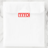 Tito Briefmarke Runder Aufkleber (Tasche)