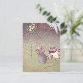 Tittle Mouse and Garden Toad Meet Spider Postkarte (Stehend Vorderseite)