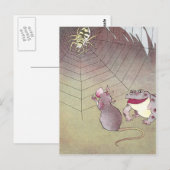 Tittle Mouse and Garden Toad Meet Spider Postkarte (Vorne/Hinten)